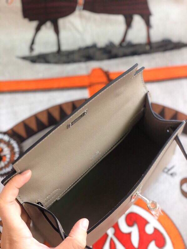 에르메스 미니 켈리백22 그리스 은장 스위프트